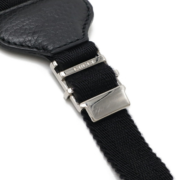 GUCCI GG Nylon Backpack Leather Black 510343 - Picture 5 of 9